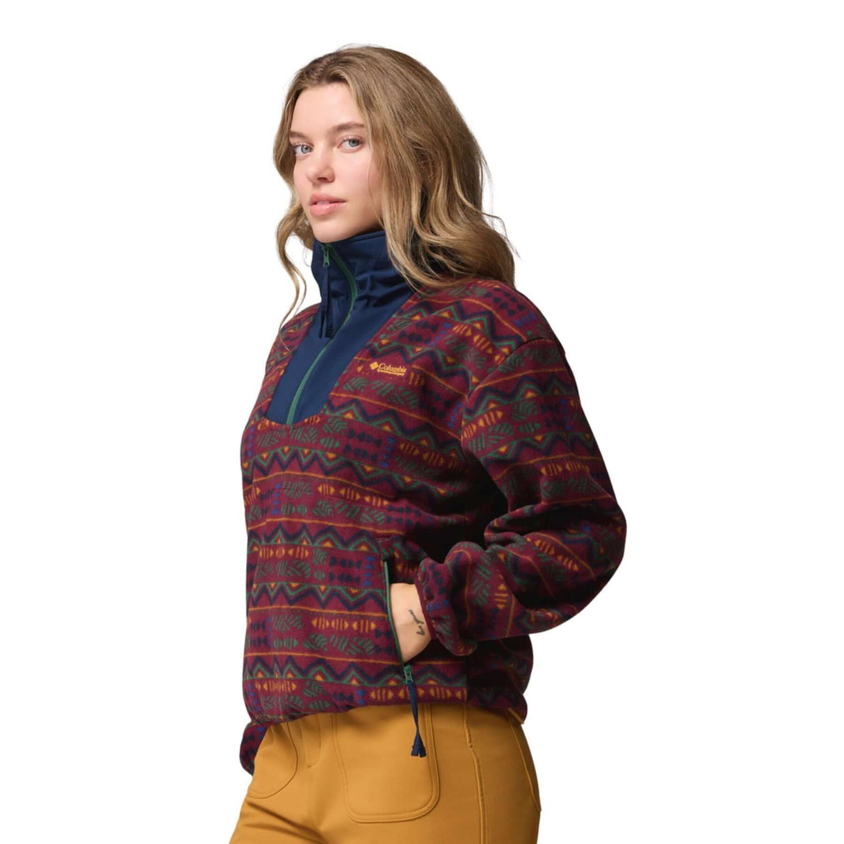 Columbia Women's Sequoia Grove Printed Half Zip Shale Purple Blossoming / X-Small-Shale Purple Blossoming / Small-Shale Purple Blossoming / Medium-Shale Purple Blossoming / Large-Shale Purple Blossoming / X-Large - 53 Degrees North