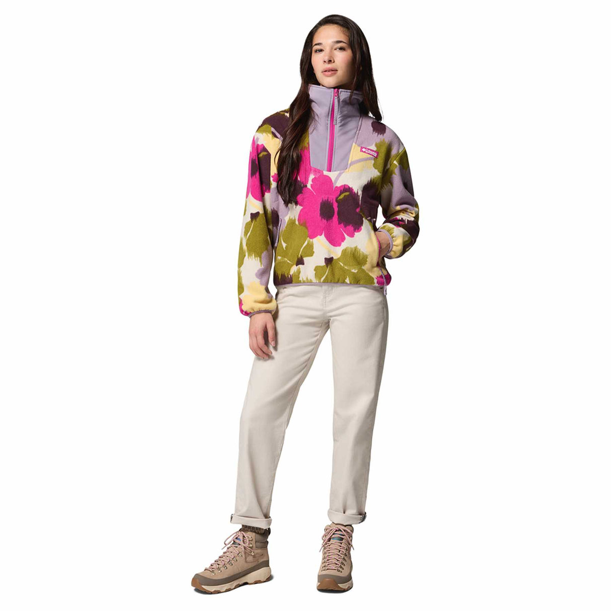 Columbia Women's Sequoia Grove Printed Half Zip Shale Purple Blossoming / X-Small-Shale Purple Blossoming / Small-Shale Purple Blossoming / Medium-Shale Purple Blossoming / Large-Shale Purple Blossoming / X-Large - 53 Degrees North