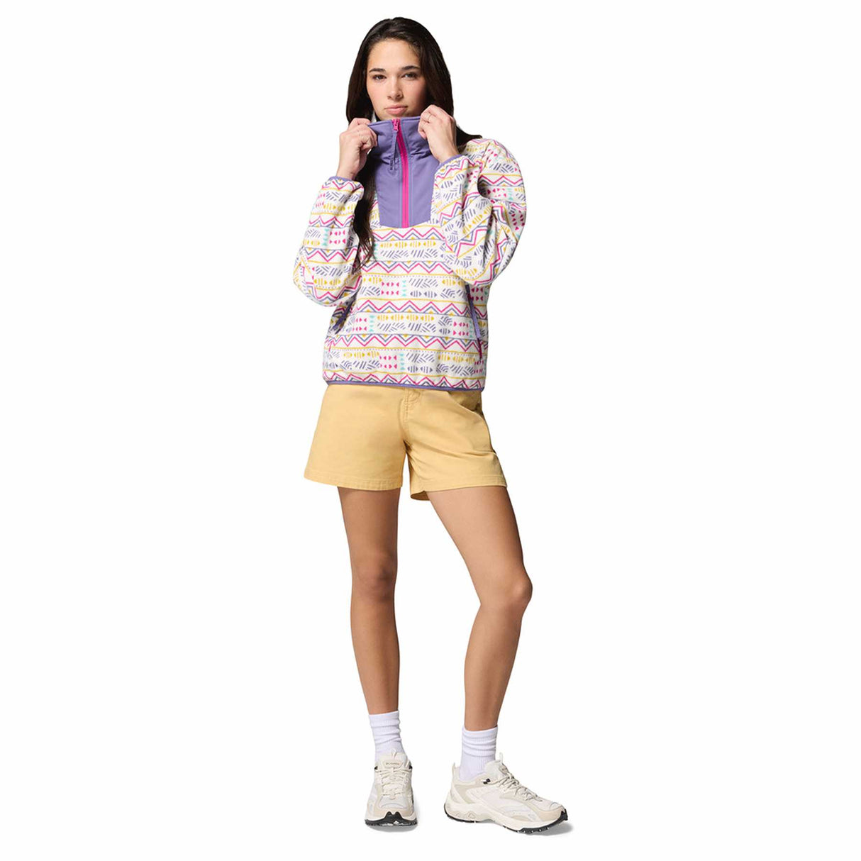 Columbia Women's Sequoia Grove Printed Half Zip Shale Purple Blossoming / X-Small-Shale Purple Blossoming / Small-Shale Purple Blossoming / Medium-Shale Purple Blossoming / Large-Shale Purple Blossoming / X-Large - 53 Degrees North