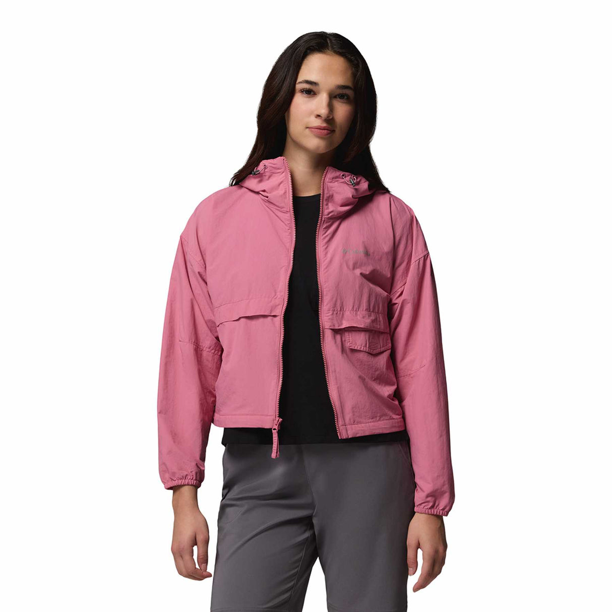 Columbia Women's Spire Valley Cropped Windbreaker Rosette / X-Small-Rosette / Small-Rosette / Medium-Rosette / Large-Rosette / X-Large - 53 Degrees North