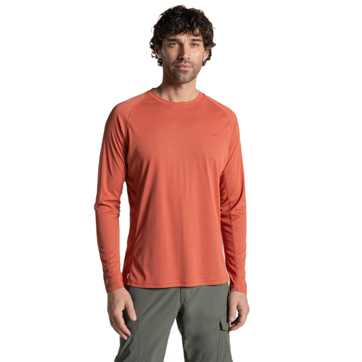 Craghoppers Men's NosiLife Solarshield+ Long-Sleeve T-Shirt Dark Sahara / Small - 53 Degrees North