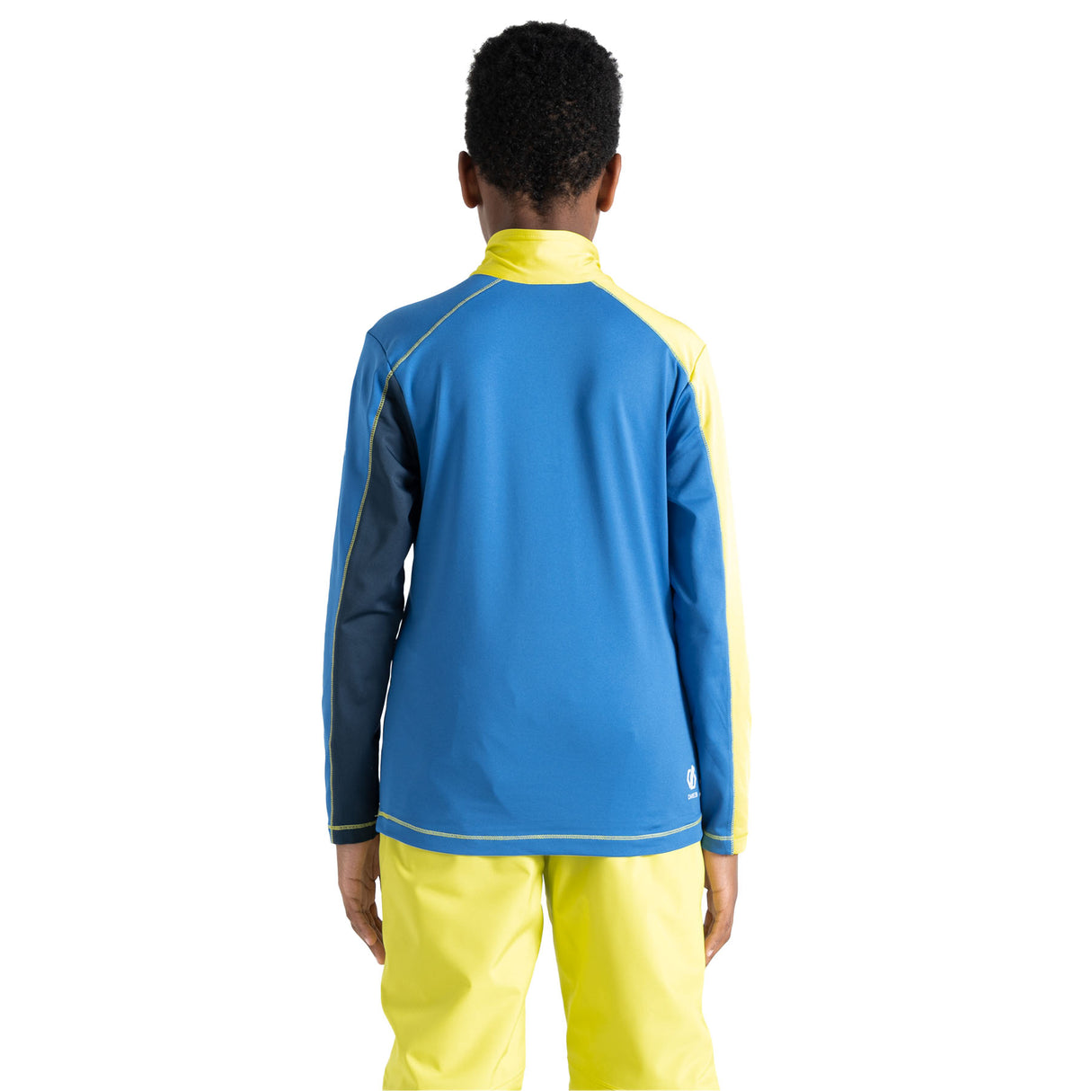 Dare 2b Kids' Formate II Core Stretch Long Sleeve Midlayer Top Gulfstream/Fjord Blue/Rusty Orange / Age 3-4-Gulfstream/Fjord Blue/Rusty Orange / Age 5-6-Gulfstream/Fjord Blue/Rusty Orange / Age 7-8-Gulfstream/Fjord Blue/Rusty Orange / Age 9-10-Gulfstream/Fjord Blue/Rusty Orange / Age 11-12 - 53 Degrees North