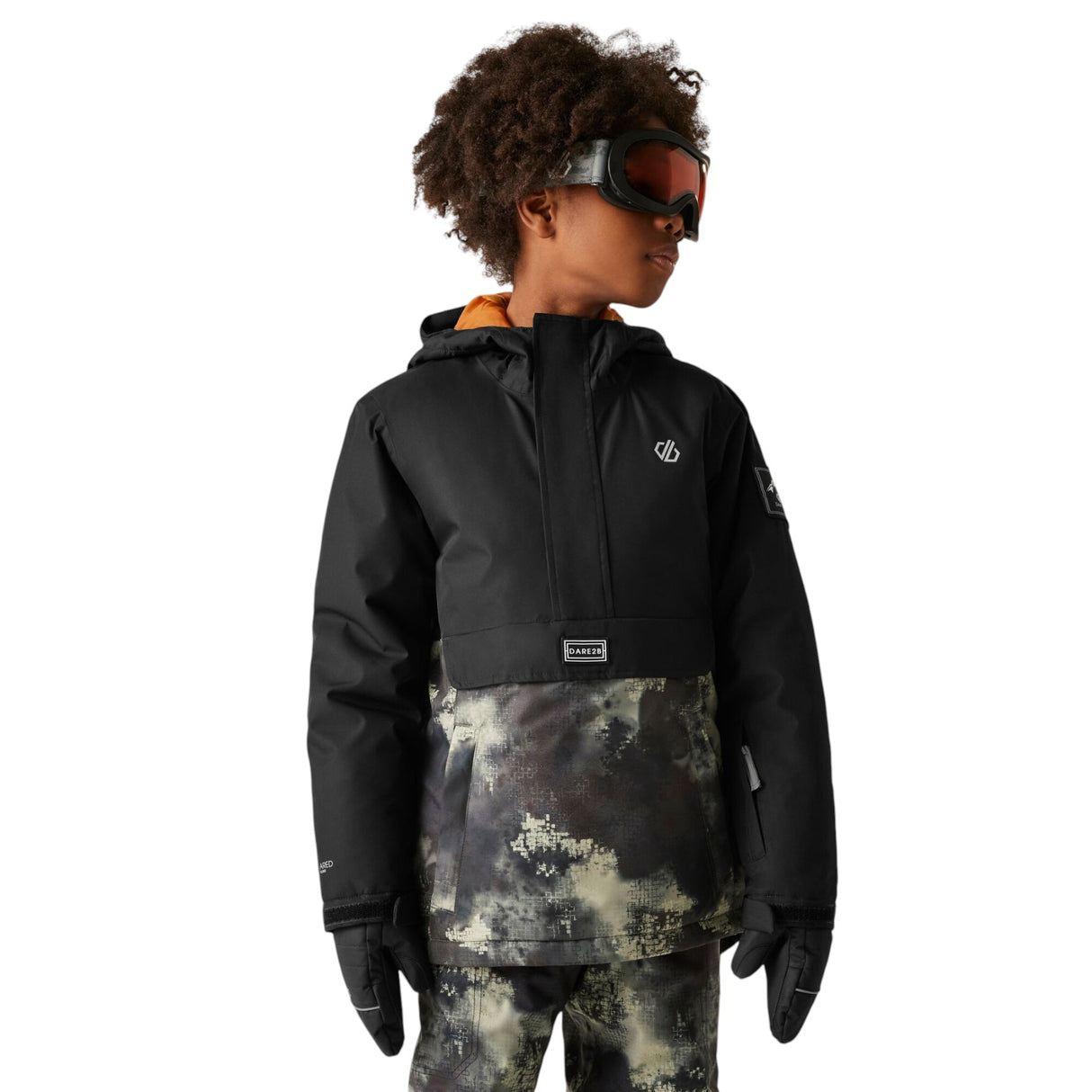 Dare 2b Kids' Freehand Jacket Black/Distressed Print / Age 5-6-Black/Distressed Print / Age 7-8-Black/Distressed Print / Age 9-10-Black/Distressed Print / Age 11-12-Black/Distressed Print / Age 13 - 53 Degrees North