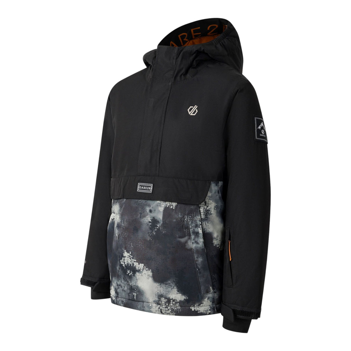 Dare 2b Kids' Freehand Jacket Black/Distressed Print / Age 5-6-Black/Distressed Print / Age 7-8-Black/Distressed Print / Age 9-10-Black/Distressed Print / Age 11-12-Black/Distressed Print / Age 13 - 53 Degrees North