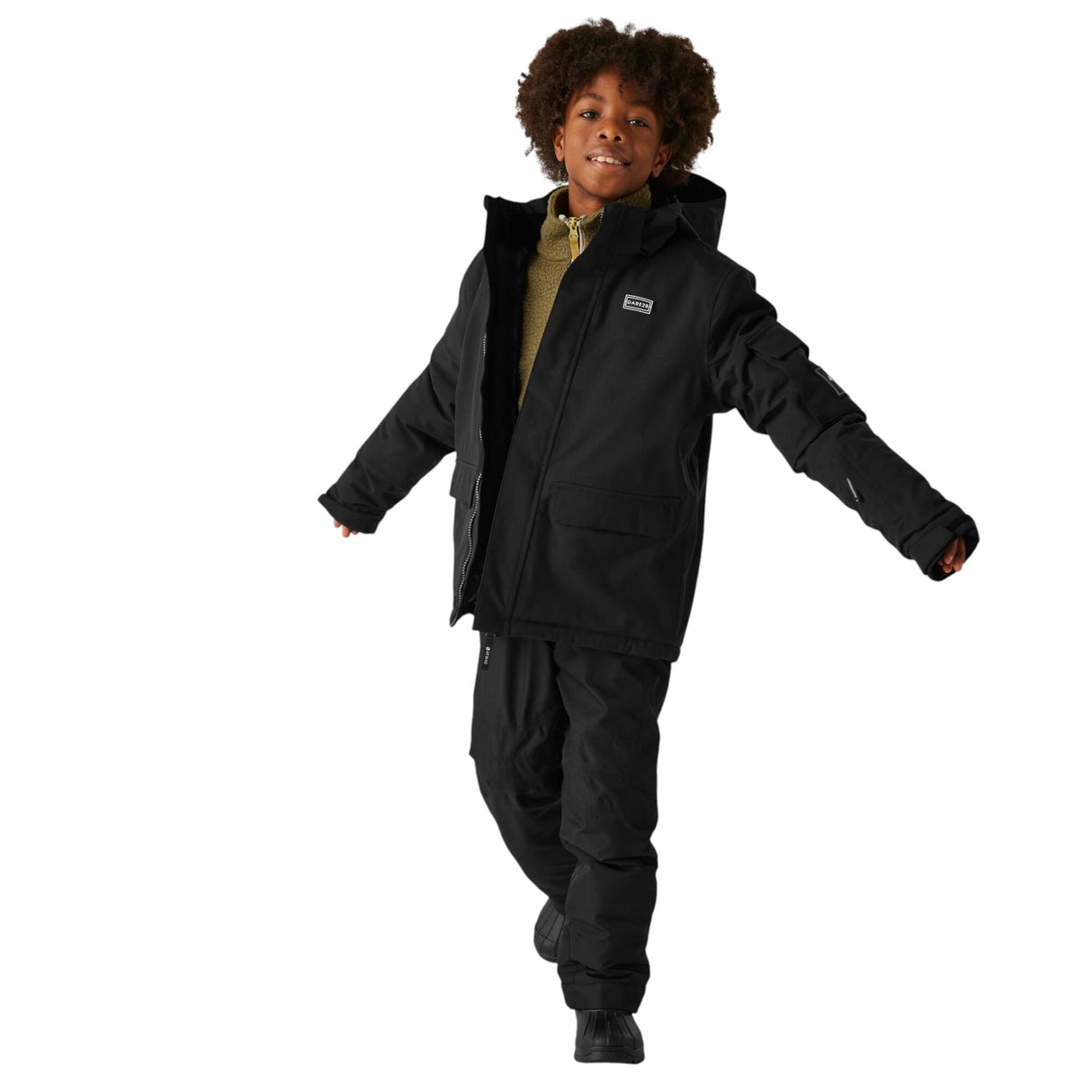 Dare 2b Kids' Shredder Jacket Black / Age 5-6-Black / Age 7-8-Black / Age 9-10-Black / Age 11-12-Black / Age 13 - 53 Degrees North