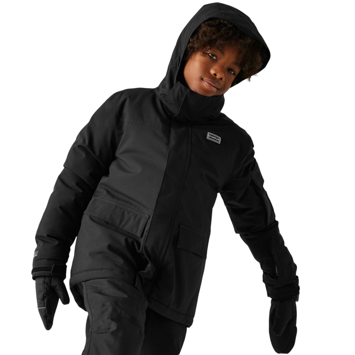 Dare 2b Kids' Shredder Jacket Black / Age 5-6-Black / Age 7-8-Black / Age 9-10-Black / Age 11-12-Black / Age 13 - 53 Degrees North