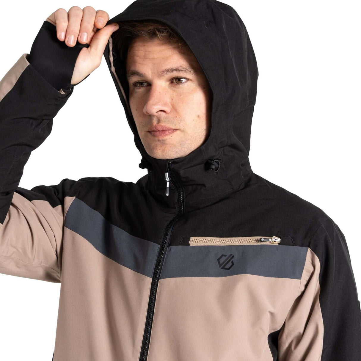 Dare 2b Men's Eagle Jacket Black/Clay/Ebony Grey / Small-Black/Clay/Ebony Grey / Medium-Black/Clay/Ebony Grey / Large-Black/Clay/Ebony Grey / X-Large-Black/Clay/Ebony Grey / XX-Large - 53 Degrees North
