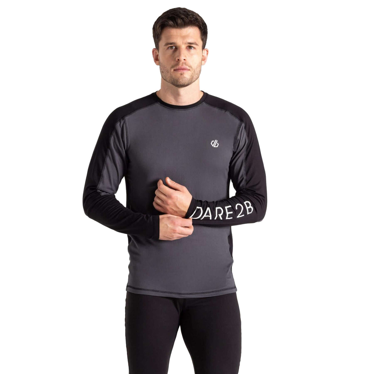 Dare 2b Men's Exchange Baselayer Set Black/Ebony Grey / Small-Black/Ebony Grey / Medium-Black/Ebony Grey / Large-Black/Ebony Grey / X-Large-Black/Ebony Grey / XX-Large - 53 Degrees North