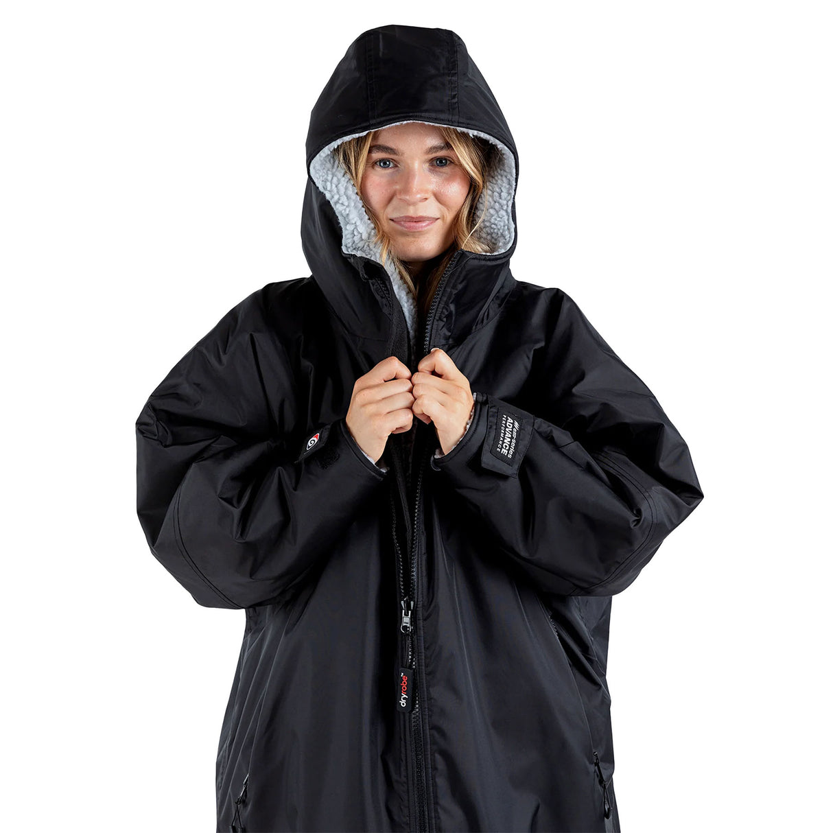 Dryrobe Advance Long Sleeve Changing Robe Black/Grey / X-Small-Black/Grey / Small-Black/Grey / Medium-Black/Grey / Large-Black/Camo Black / Small - 53 Degrees North