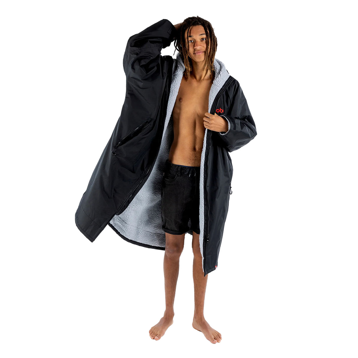 Dryrobe Advance Long Sleeve Changing Robe Black/Grey / X-Small-Black/Grey / Small-Black/Grey / Medium-Black/Grey / Large-Black/Camo Black / Small - 53 Degrees North