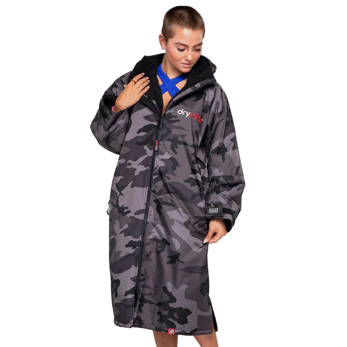 Dryrobe Advance Long Sleeve Changing Robe Dark Grey/Orange / Small-Dark Grey/Orange / Medium-Dark Grey/Orange / Large-Black/Grey / X-Small-Black/Grey / Small - 53 Degrees North