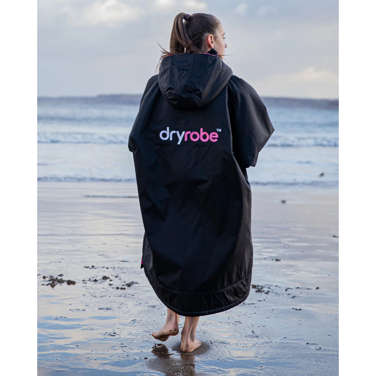 Dryrobe Kids' Advance Long Sleeve Changing Robe Navy/Grey / X-Small-Navy/Grey / Small-Black/Pink / Small - 53 Degrees North
