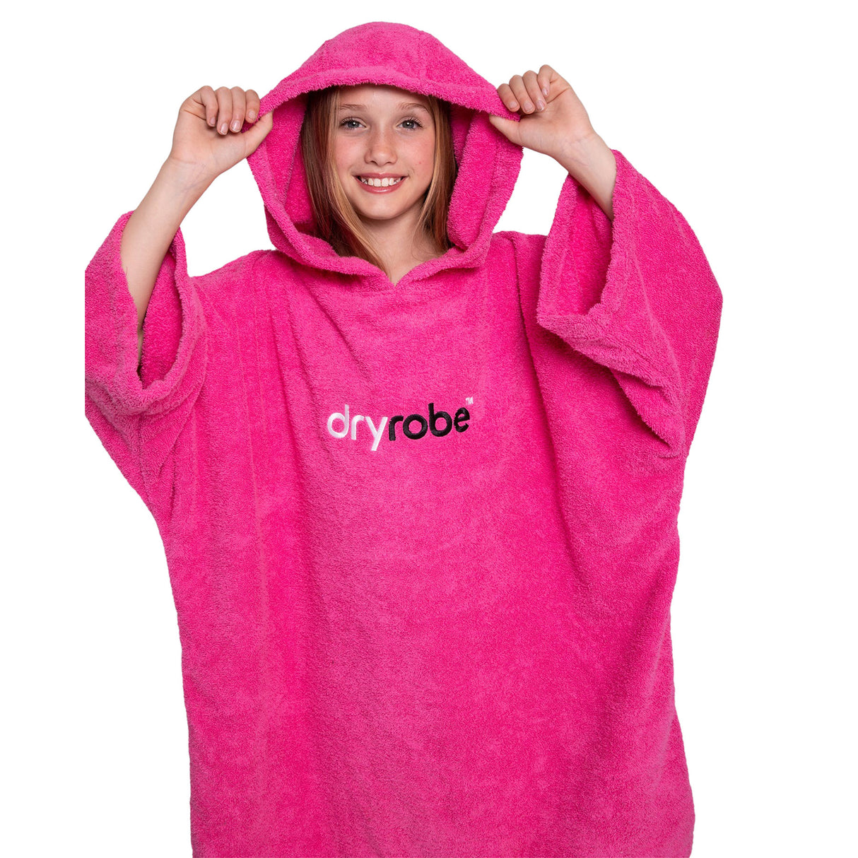 Dryrobe Kids' Organic Cotton Towel Robe Pink / X-Small-Pink / Small-Navy / X-Small-Navy / Small - 53 Degrees North