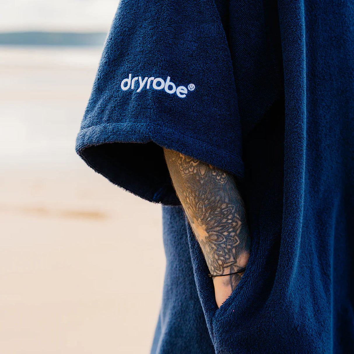 Dryrobe Organic Cotton Towel Robe Navy / Medium - 53 Degrees North