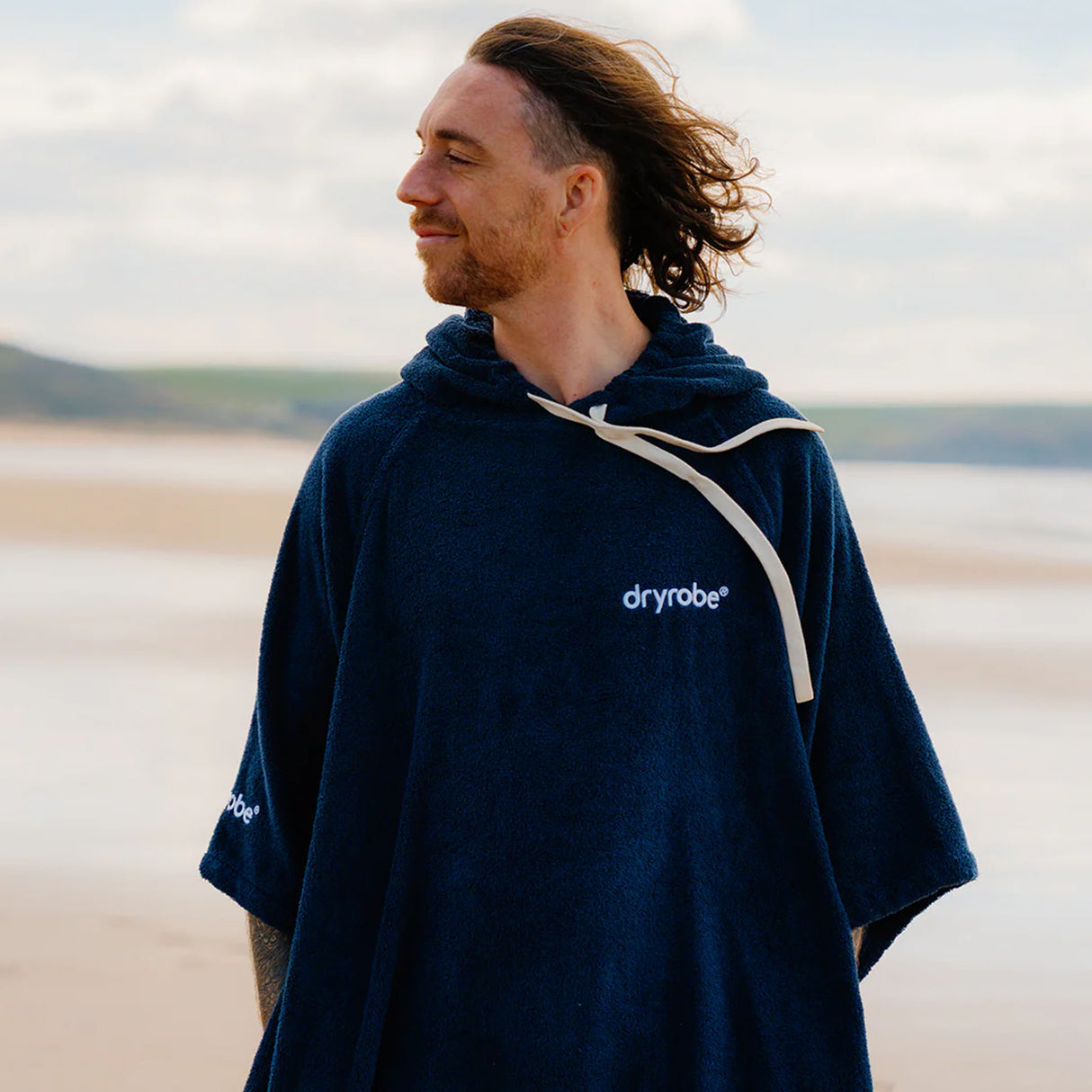 Dryrobe Organic Cotton Towel Robe Navy / Medium - 53 Degrees North