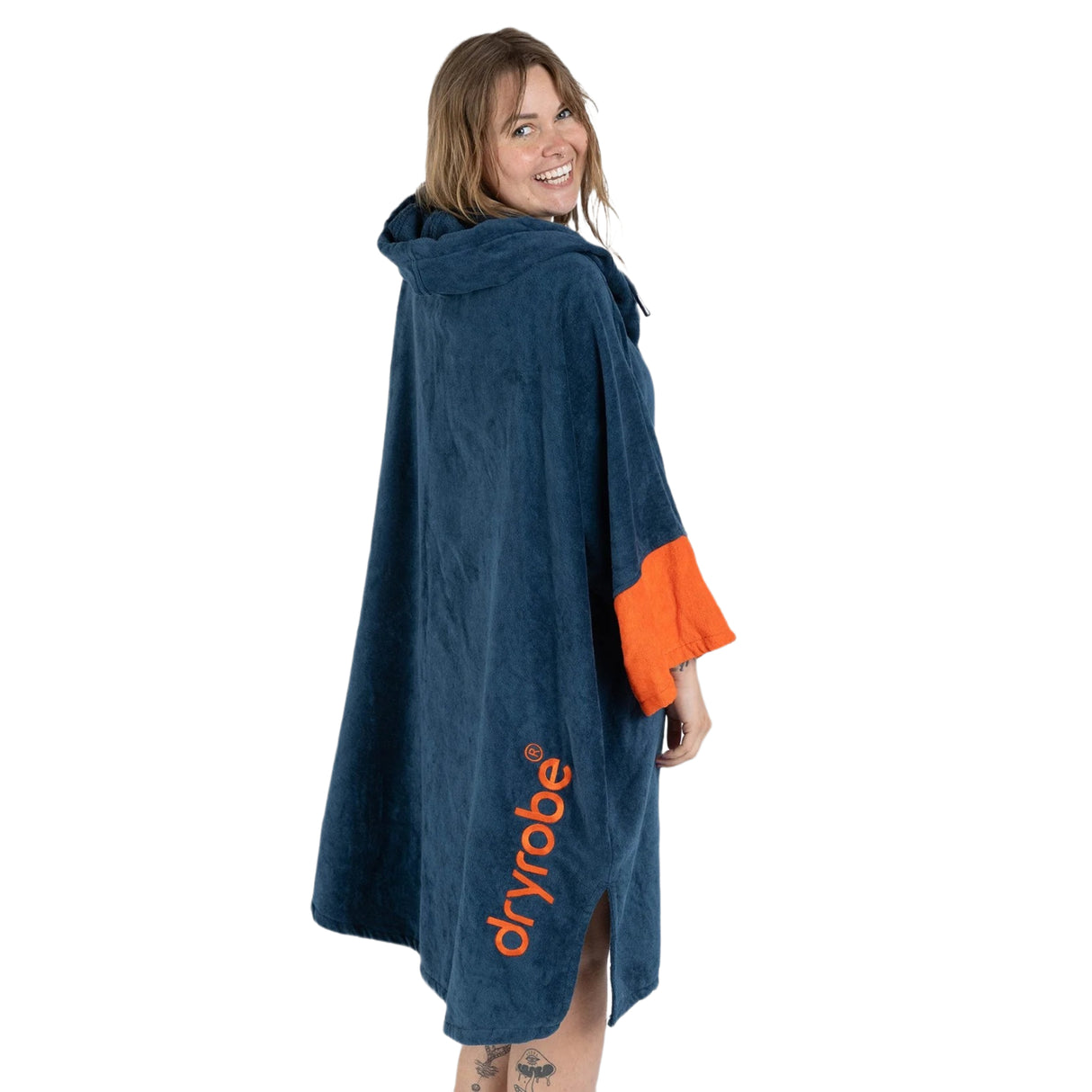 Dryrobe Zip Through Towel Robe Nimbus Cloud / Small-Nimbus Cloud / Medium-Deep Sea Blue / Small-Deep Sea Blue / Medium - 53 Degrees North