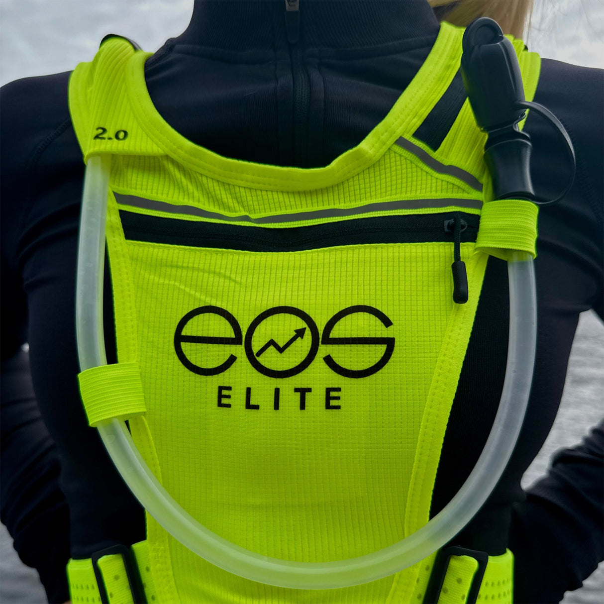 EOS Elite IlluminLight Hi-Viz Running Vest Yellow - 53 Degrees North