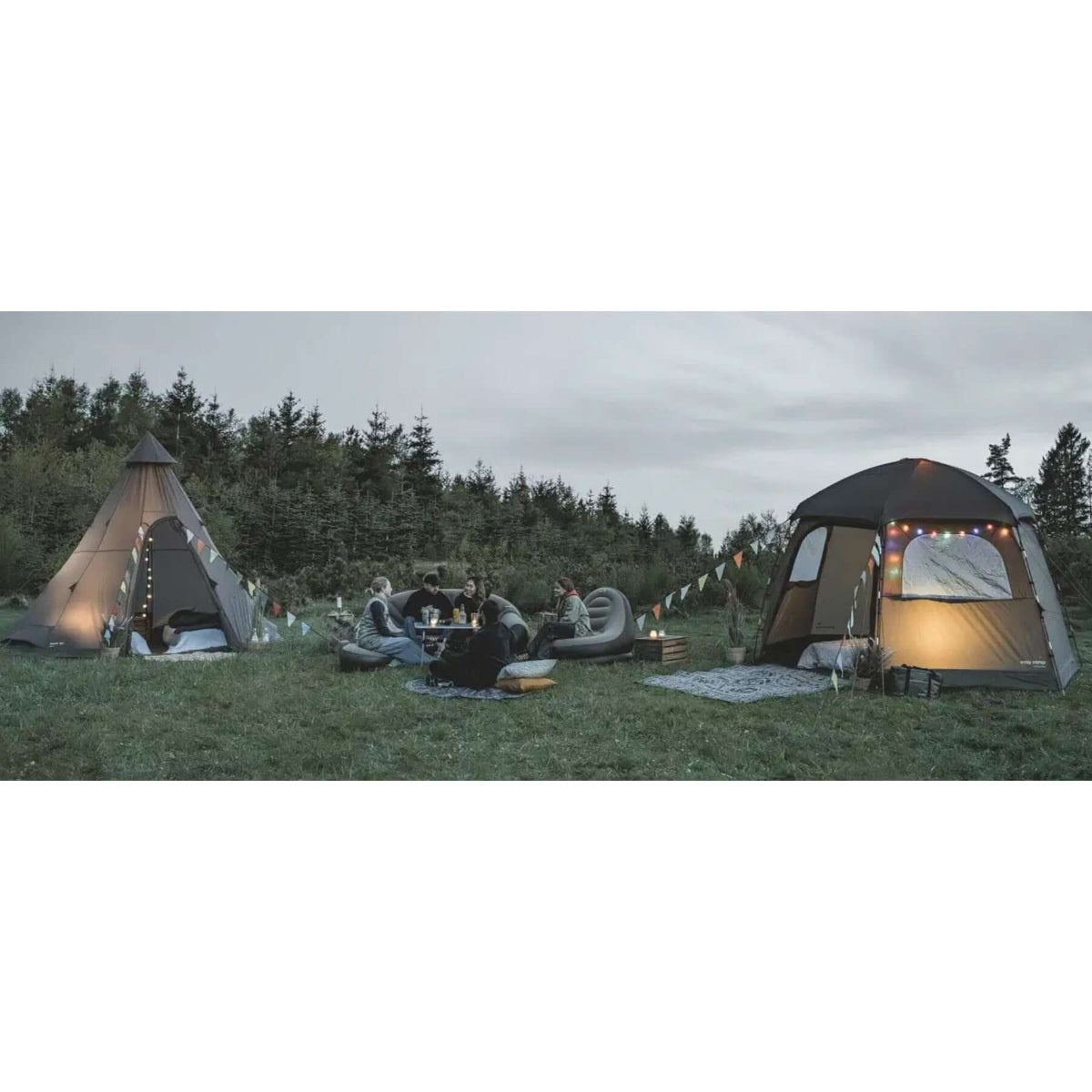 Easy Camp Sandland Yurt 6-Person Festival Tent Dark Sand - 53 Degrees North