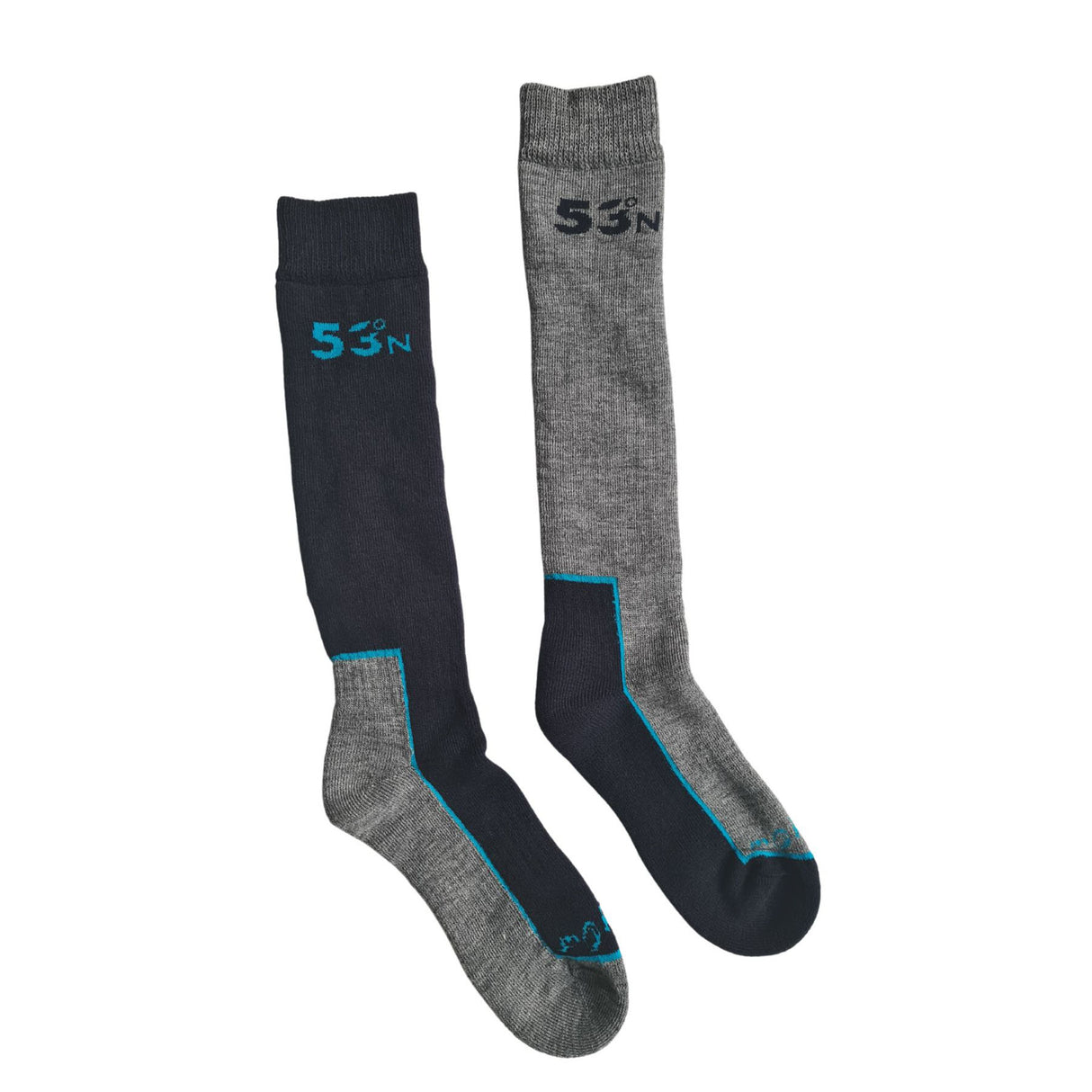 Exceptio Merino Ski Medium Cushion Socks - Pack of 2 Grey / Medium-Grey / Large - 53 Degrees North