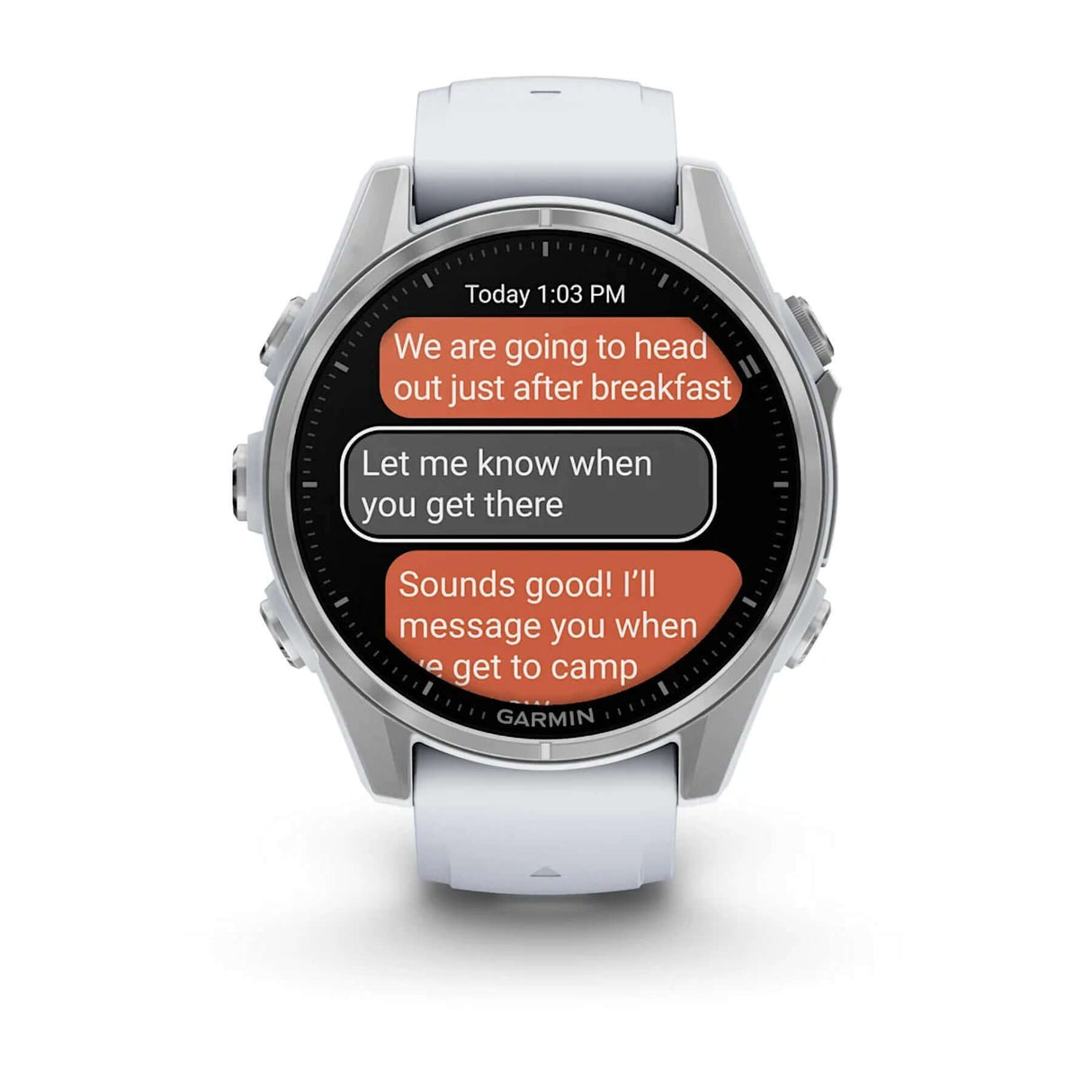 Garmin Fenix 8 - 43mm AMOLED Smartwatch Silver/Whitestone - 53 Degrees North