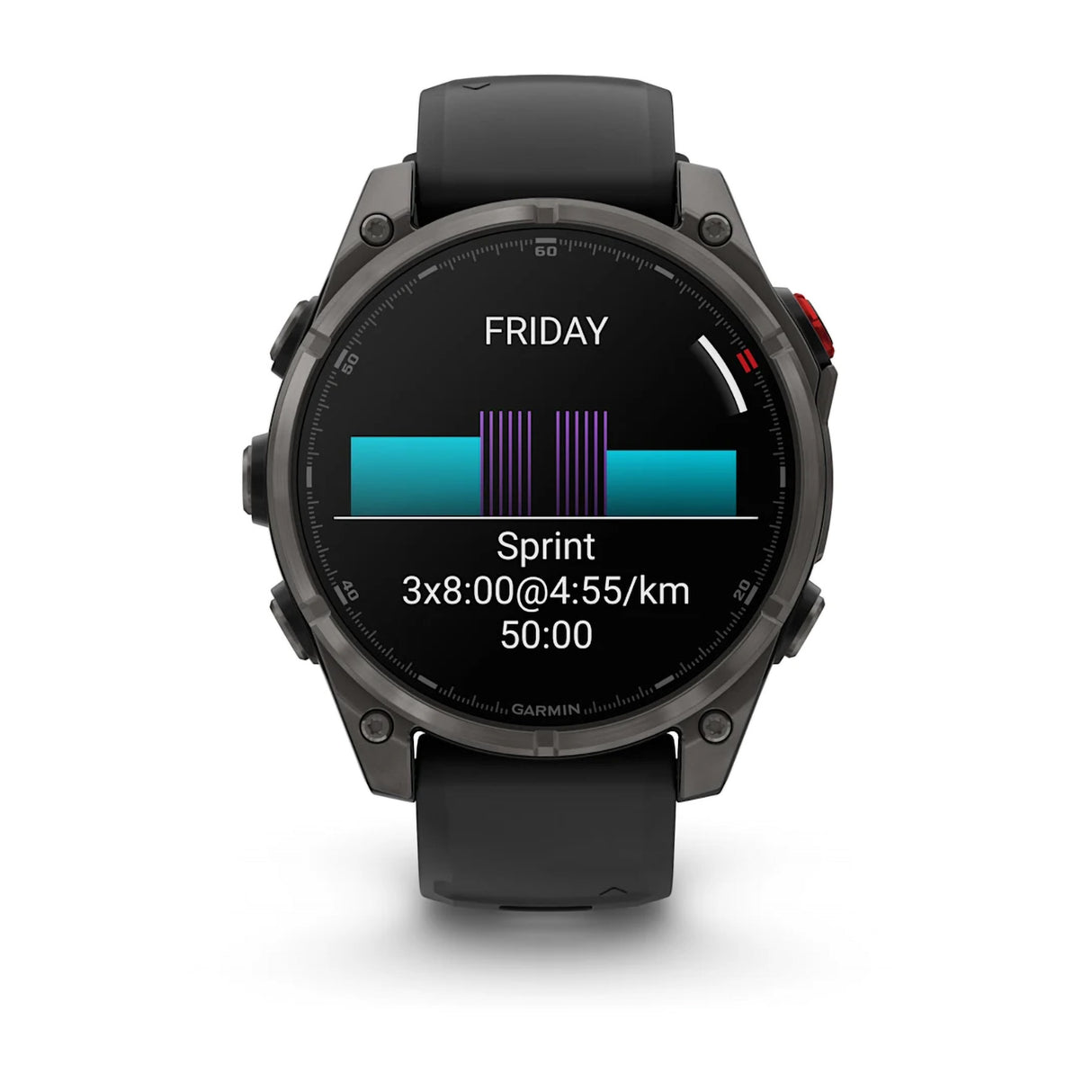 Garmin Fenix 8 Pro 47mm Multisport AMOLED Smartwatch Carbon DLC Titanium with Black/Grey Band-Titanium with Graphite/Black Band - 53 Degrees North