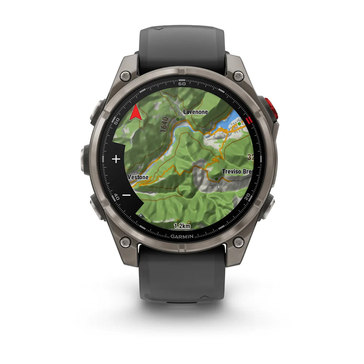 Garmin Fenix 8 Pro 47mm Multisport AMOLED Smartwatch Carbon DLC Titanium with Black/Grey Band-Titanium with Graphite/Black Band - 53 Degrees North