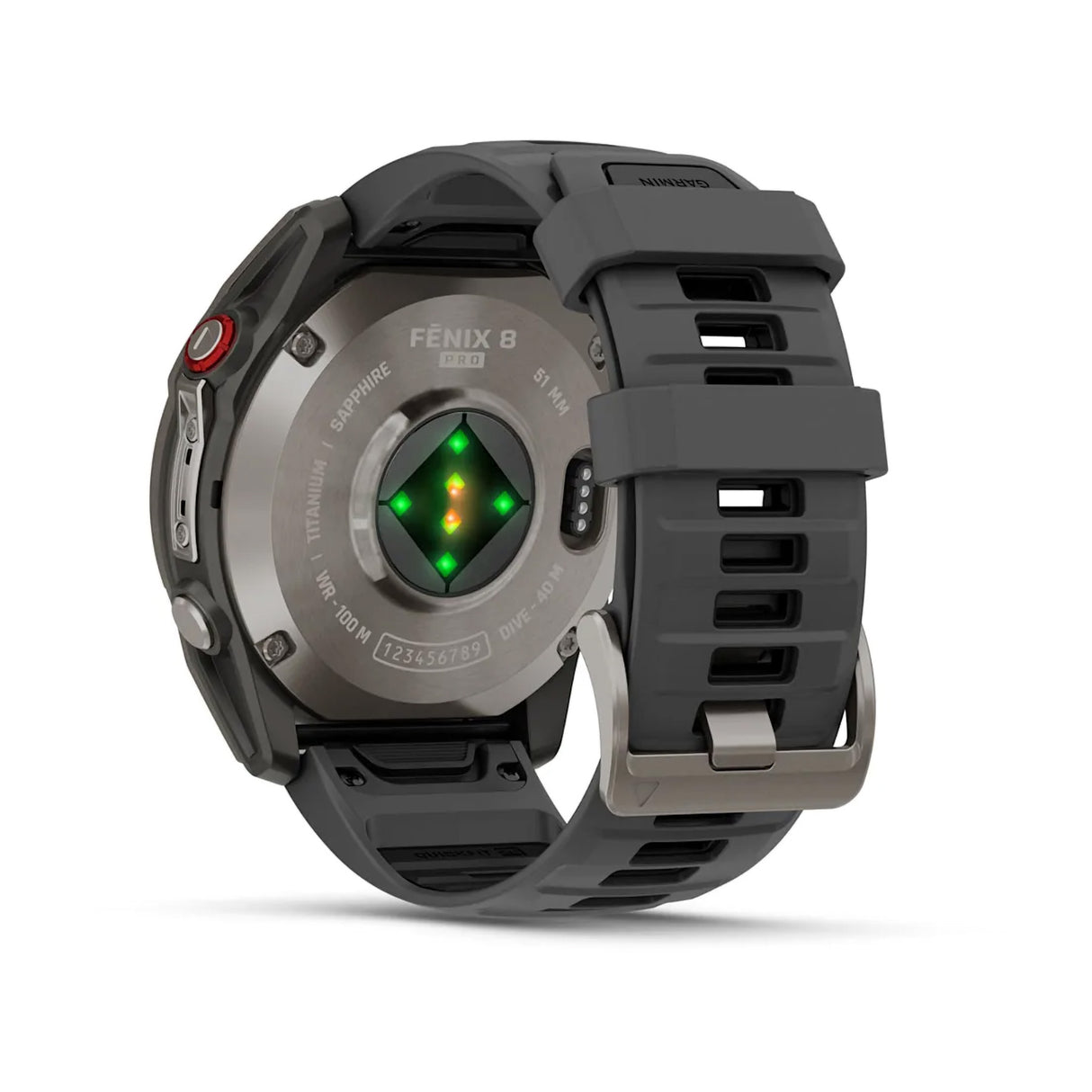 Garmin Fenix 8 Pro 51mm AMOLED Multisport GPS Smartwatch Carbon DLC Titanium w/ Black/Grey Band-Titanium with Graphite/Black Band - 53 Degrees North