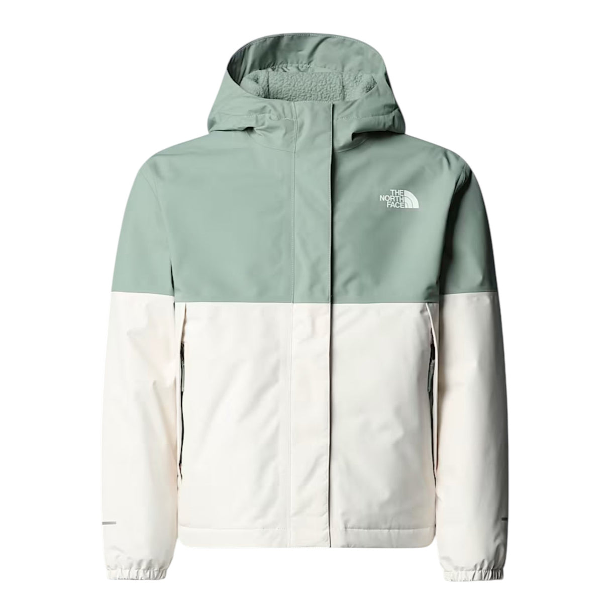 The North Face Girls' Warm Antora Rain Jacket Slate Moss/White Dune / Age 5-6-Slate Moss/White Dune / Age 7-8-Slate Moss/White Dune / Age 9-10-Slate Moss/White Dune / Age 11-12-Slate Moss/White Dune / Age 14-16 #- 53 Degrees North