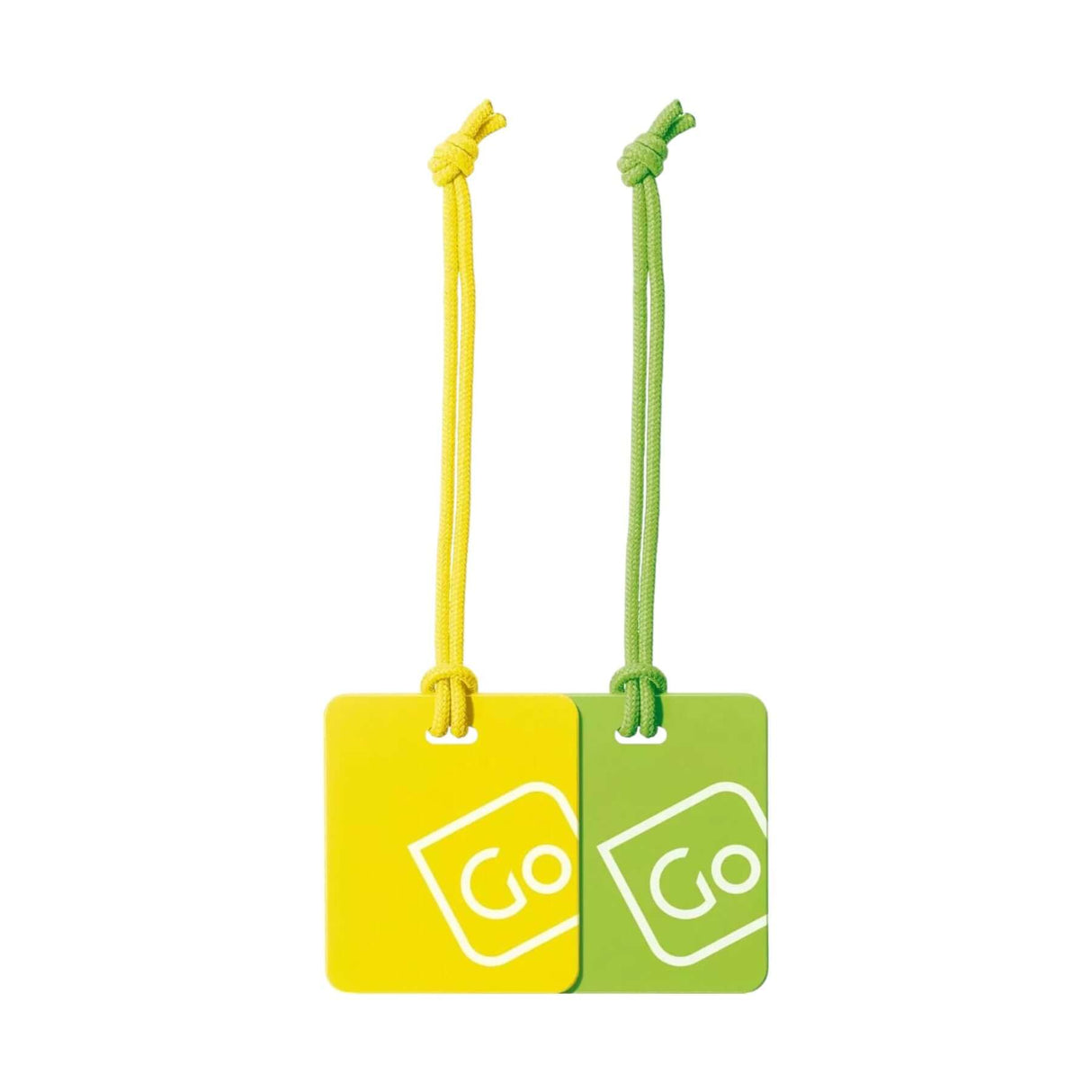 Go Travel Luggage Tags Twin Pack Blue/Orange-Green/Yellow - 53 Degrees North