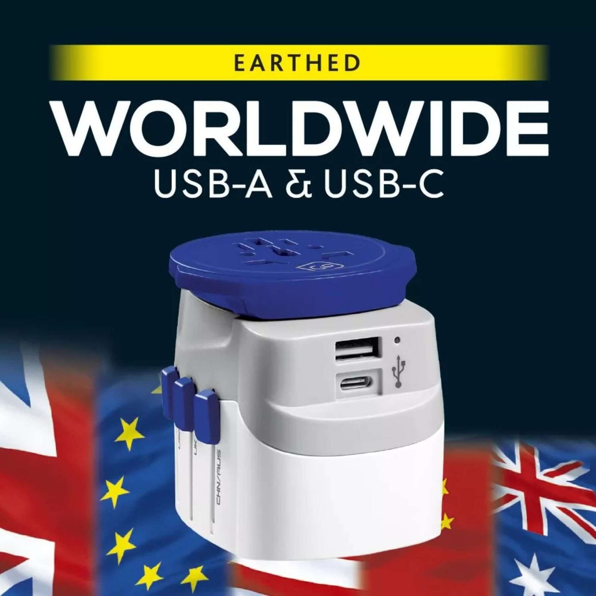 Go Travel Worldwide USB-A USB-C Default Title - 53 Degrees North