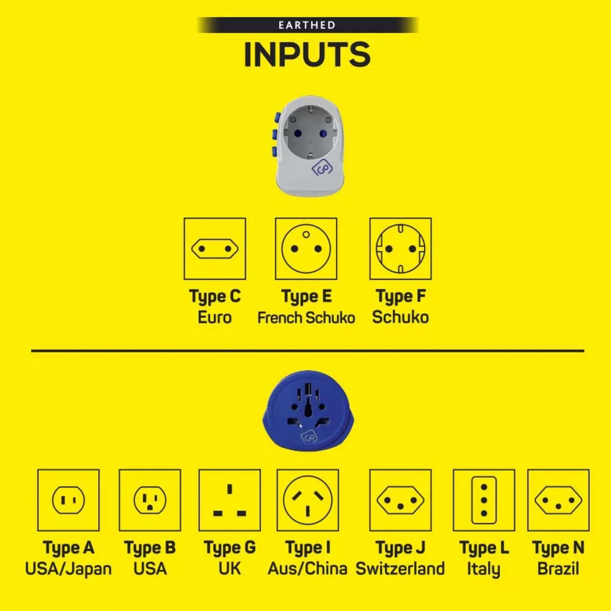Go Travel Worldwide USB-A USB-C Default Title - 53 Degrees North