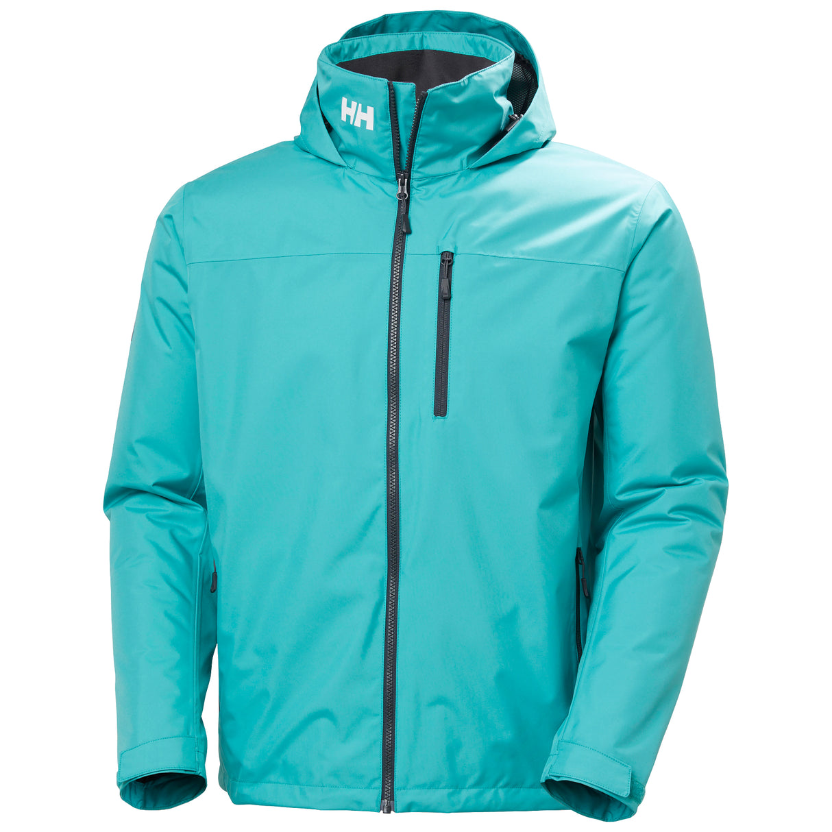 Helly Hansen Men's Crew Hooded Waterproof Midlayer Sailing Jacket Dark Mint / Small-Dark Mint / Medium-Dark Mint / Large-Dark Mint / X-Large-Dark Mint / XX-Large - 53 Degrees North