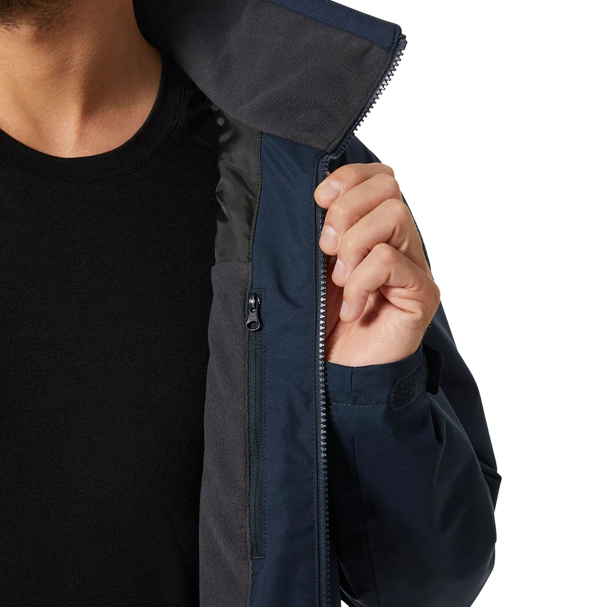 Helly Hansen Men's Crew Midlayer Jacket 2 Navy / Small - 53 Degrees North