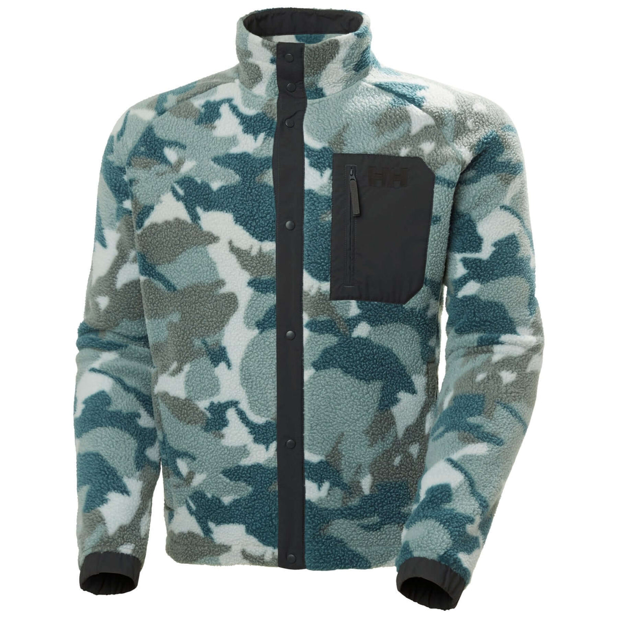 Helly Hansen Men's Panorama Printed Pile Snap Fleece Jacket Dark Creek Woodland Camo / Small-Dark Creek Woodland Camo / Medium-Dark Creek Woodland Camo / Large-Dark Creek Woodland Camo / X-Large-Dark Creek Woodland Camo / XX-Large - 53 Degrees North