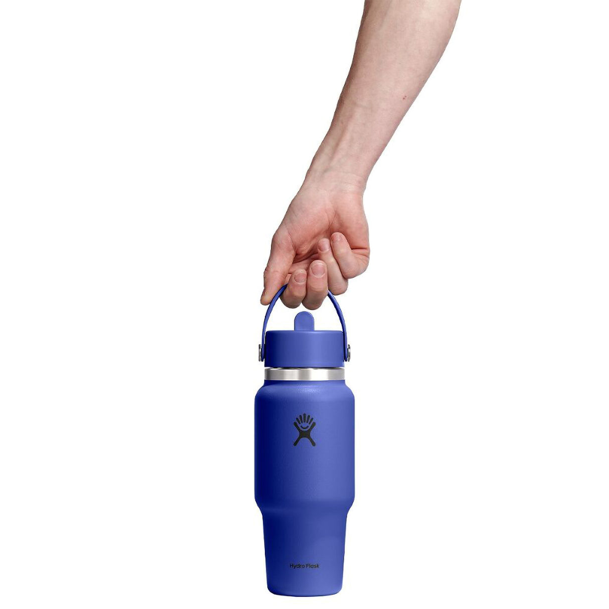 Hydro Flask 24oz (710 ml) Travel Bottle with Flex Straw Cap Harbor Blue-Capri Blue-Popstar Pink-Mermaid Green-Black - 53 Degrees North