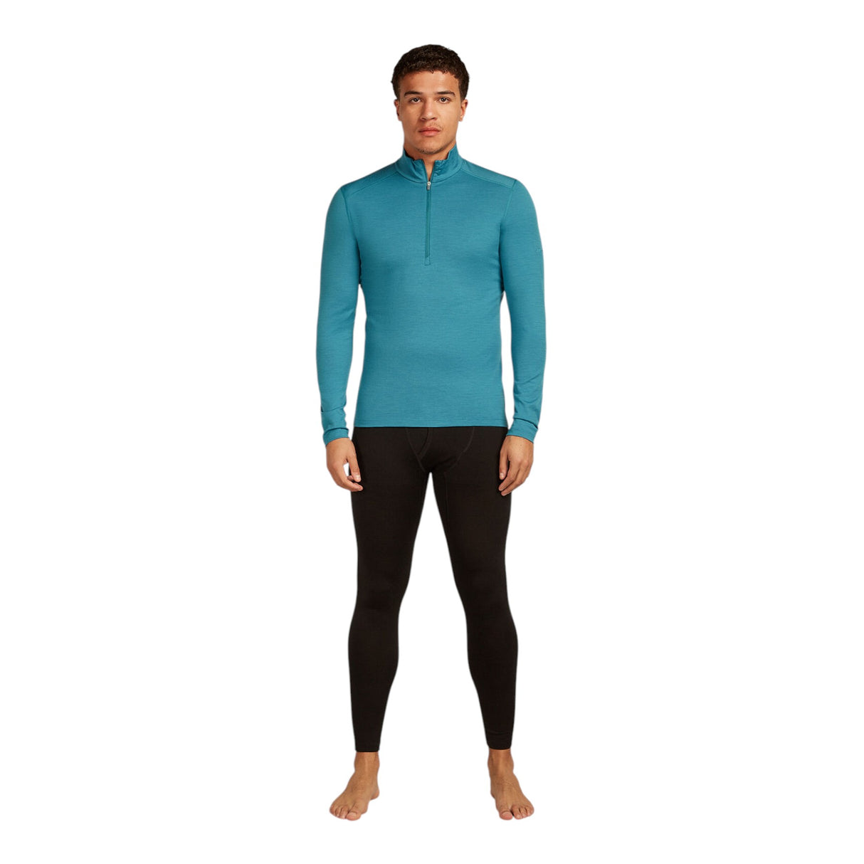 Icebreaker Men's 200 Oasis Long Sleeve Half Zip Baselayer Black / Small-Black / Medium-Black / Large-Black / X-Large-Black / XX-Large - 53 Degrees North