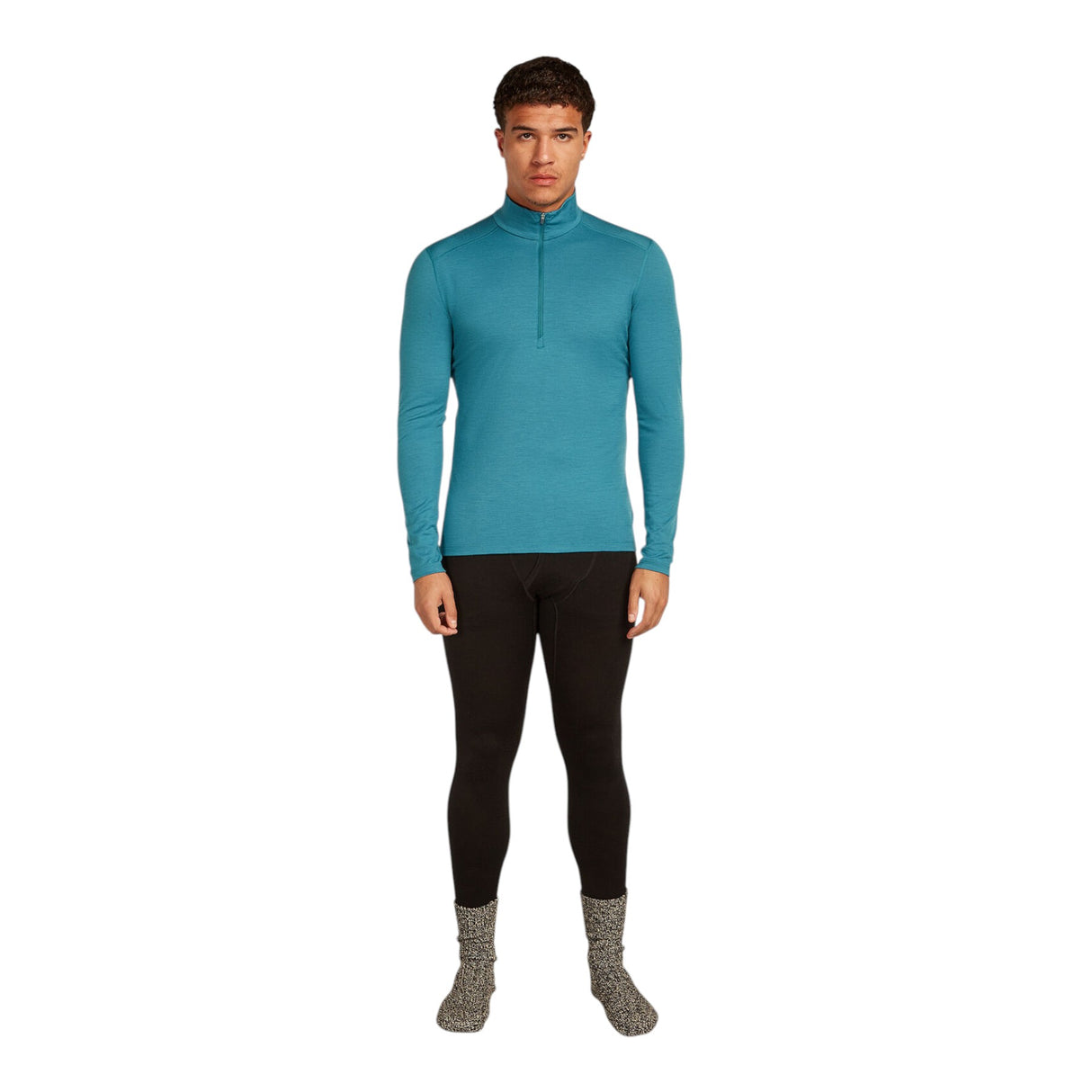 Icebreaker Men's 200 Oasis Long Sleeve Half Zip Baselayer Black / Small-Black / Medium-Black / Large-Black / X-Large-Black / XX-Large - 53 Degrees North