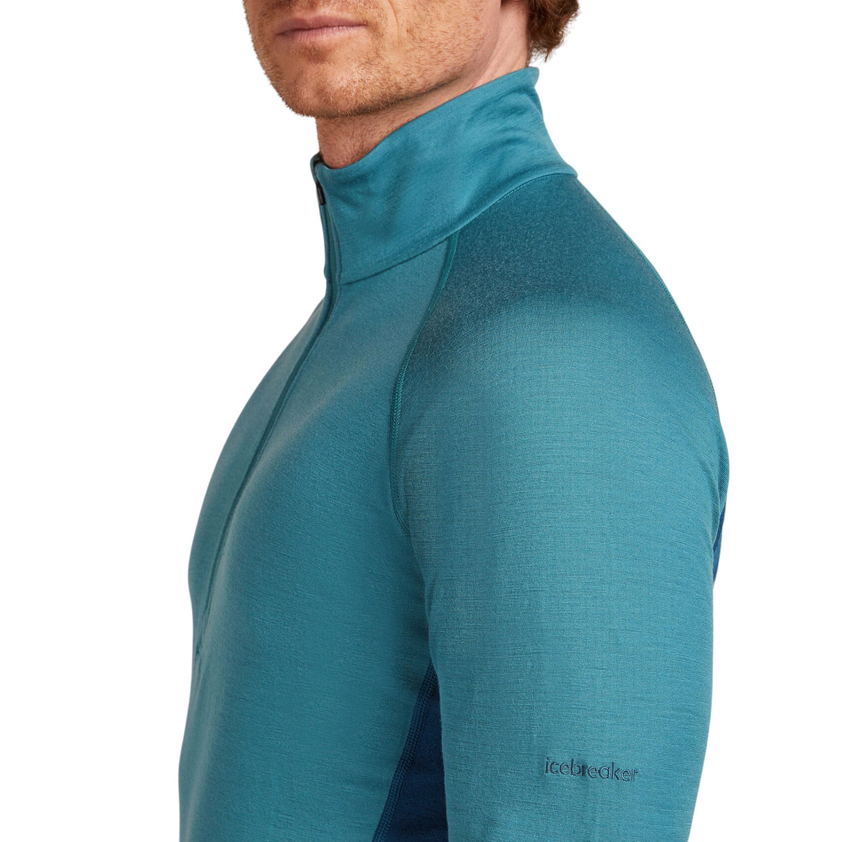 Icebreaker Men's 200 Zoneknit Long Sleeve Half Zip Baselayer Brilliant/Baja / Small-Brilliant/Baja / Medium-Brilliant/Baja / Large-Brilliant/Baja / X-Large-Brilliant/Baja / XX-Large - 53 Degrees North