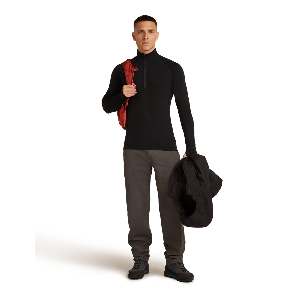 Icebreaker Men's 260 Zoneknit Long Sleeve Half Zip Baselayer Black / Small-Black / Medium-Black / Large-Black / X-Large-Black / XX-Large - 53 Degrees North