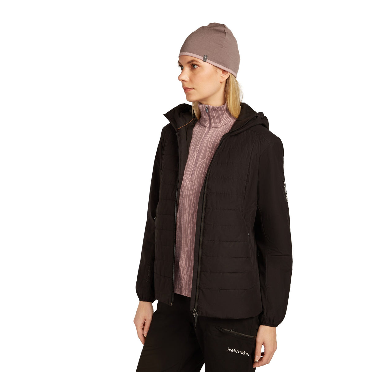 Icebreaker Unisex 200 Oasis Reversible Beanie Java/Atlantis-Summit/Blush - 53 Degrees North