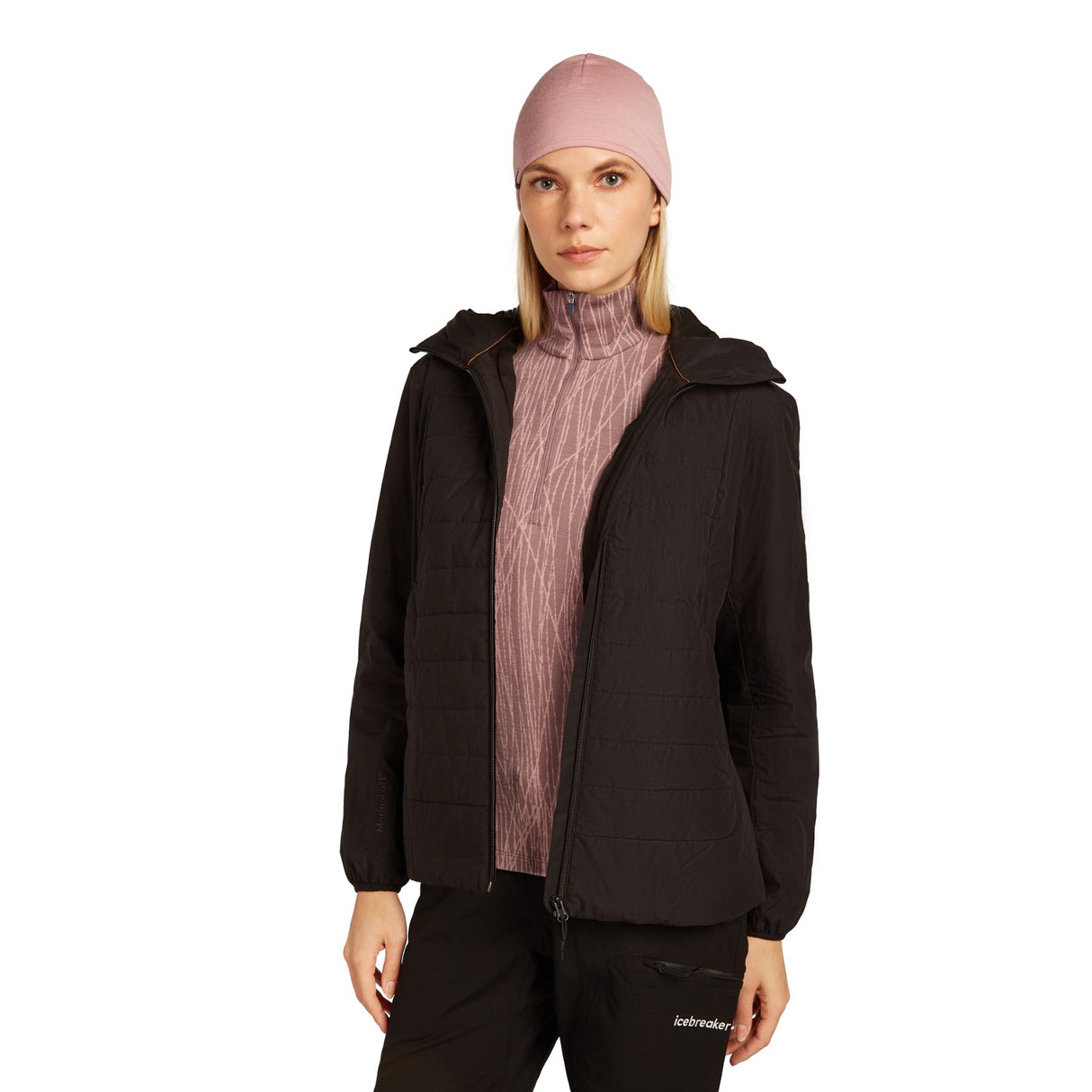Icebreaker Unisex 200 Oasis Reversible Beanie Java/Atlantis-Summit/Blush - 53 Degrees North
