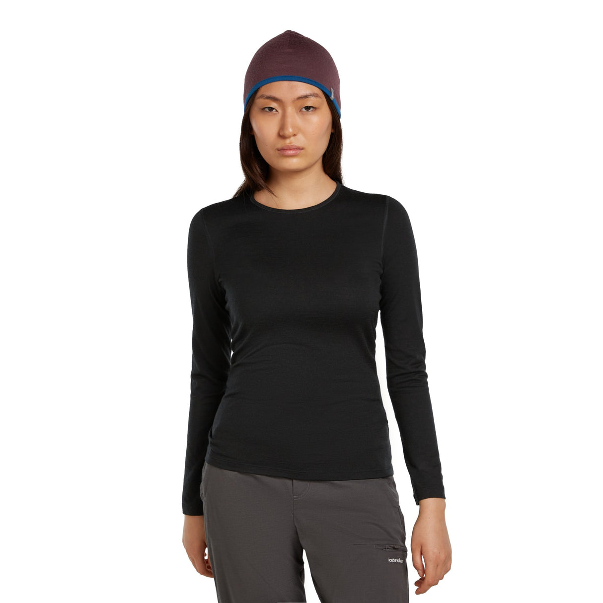 Icebreaker Unisex 200 Oasis Reversible Beanie Java/Atlantis-Summit/Blush - 53 Degrees North