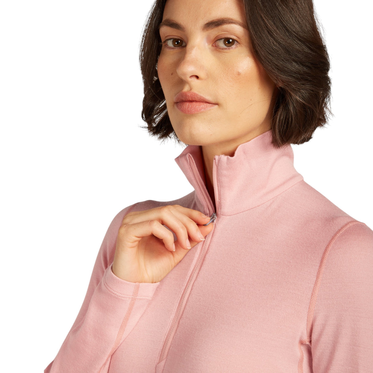 Icebreaker Women's 260 Tech Half Zip Merino Baselayer Blush / X-Small-Blush / Small-Blush / Medium-Blush / Large-Blush / X-Large - 53 Degrees North
