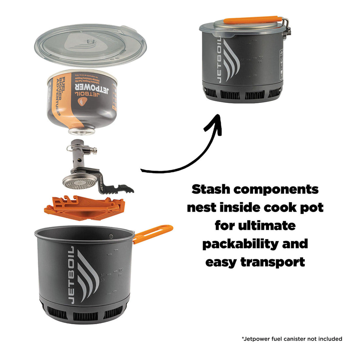 Jetboil Stash Cooking System Grey - 53 Degrees North