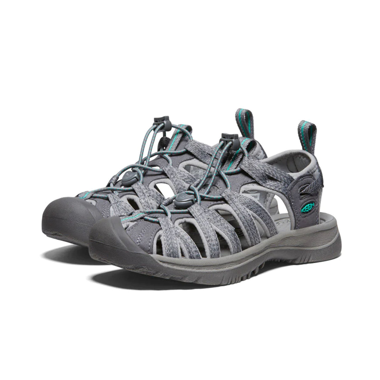 Keen Women's Whisper Hiking Sandals Medium Grey/Peacock Green / 4-Medium Grey/Peacock Green / 5-Medium Grey/Peacock Green / 6-Medium Grey/Peacock Green / 7-Medium Grey/Peacock Green / 8 - 53 Degrees North