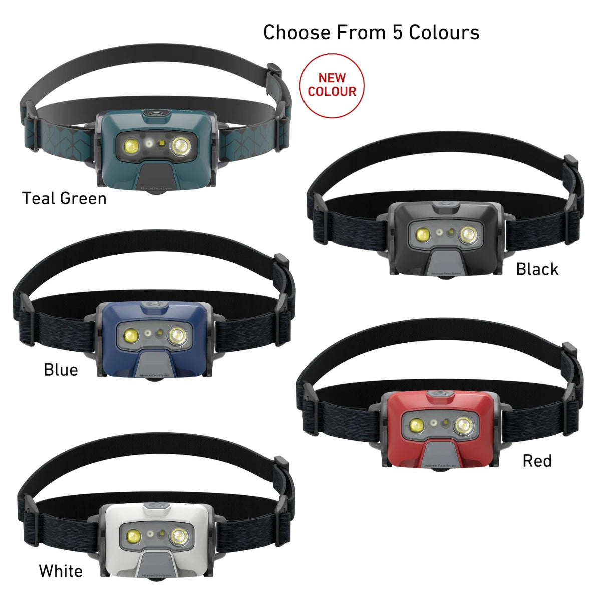 Ledlenser HF6R Core Rechargeable Headtorch Teal-Black-White-Blue-Red - 53 Degrees North