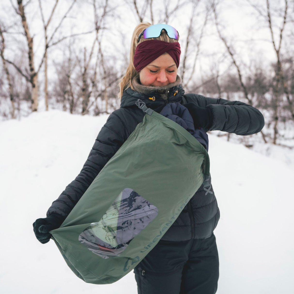 Lifeventure Stormlight Window Dry Bag Multipack (5L, 10L, 25L) Yellow/Rust/Olive - 53 Degrees North