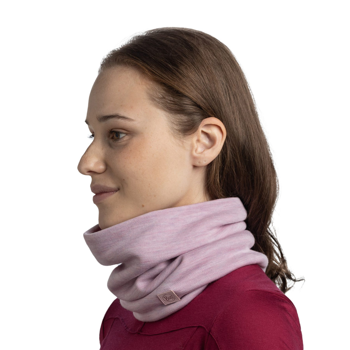BUFF Merino Heavyweight Neck Warmer Solid Lilac Sand #- 53 Degrees North