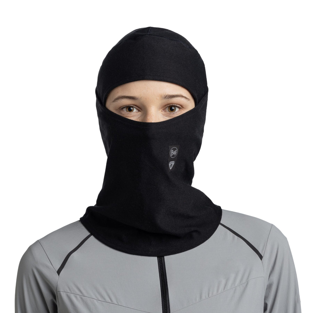 BUFF Thermonet Hinged Balaclava Solid Black #- 53 Degrees North