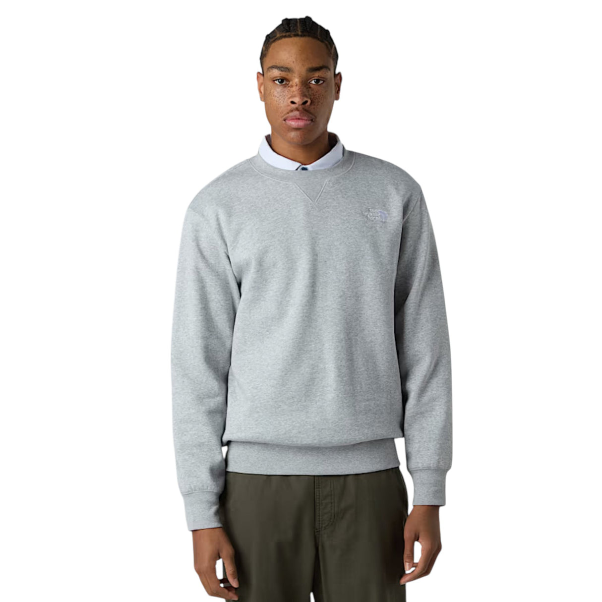 The North Face Men's Essential Relaxed Crew TNF Light Grey Heather / Small-TNF Light Grey Heather / Medium-TNF Light Grey Heather / Large-TNF Light Grey Heather / X-Large-TNF Light Grey Heather / XX-Large #- 53 Degrees North